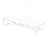 Rectangular coffee table made of glass and stainless steel Diria
