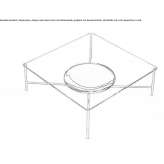 Low square crystal coffee table Nailsea