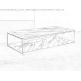 Low rectangular metal coffee table Mayford