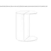 Round coffee table made of leather and sheet metal Surgeres