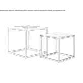 Square metal coffee table Mayford