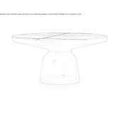 Round coffee table made of steel and glass Windeby
