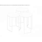 Round metal coffee table Polopos