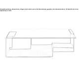 Rectangular coffee table made of glass and steel Lukh