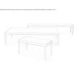 Rectangular glass coffee table Berchem