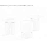 Niski, okrągły, drewniany stolik kawowy Valeni