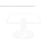 Square crystal coffee table and canaletta walnut base Taquari