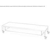 Low rectangular coffee table on wheels Torrubia