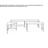 Marble high side table with integrated magazine rack Tordera