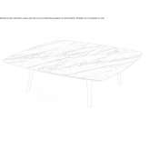 Low square coffee table made of marble Pomarolo