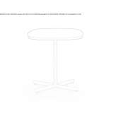 Square coffee table with 4-star base Penzlin