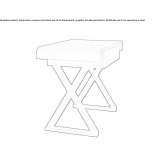 Rectangular oak coffee table Fundao