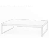 Low steel coffee table with storage space Uedem