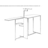 Folding MDF coffee table with tray Batea
