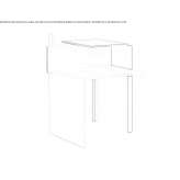 Side table made of MDF Niviano