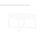 Square coffee table made of solid wood Acos