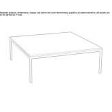 Square coffee table made of glass and steel for the living room Taroona
