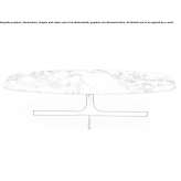 Marble coffee table with 4 star base Obetz