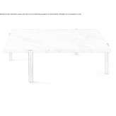 Low square coffee table made of marble Habach