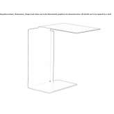 Rectangular side table made of steel Lukh