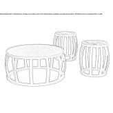 Round coffee table made of solid wood Cherkasy