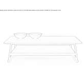 Rectangular oak coffee table Eksaarde