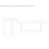 Oval marble coffee table Lezhe