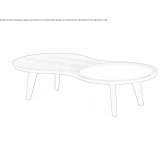 Wooden coffee table Hamoir