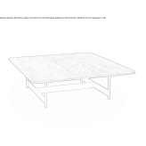 Low square coffee table Dolomieu