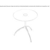 Round coffee table with height adjustment Zabrisce