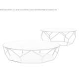 Low, round, ceramic coffee table Rosarito
