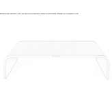 Low, rectangular, multi-layered coffee table made of wood Bidingen