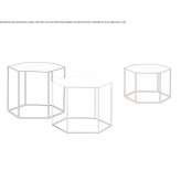 Coffee table made of hexagonal steel Gemunde