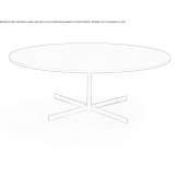 Coffee table with 4-star base Penzlin