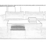 Square fabric coffee table Buscoldo