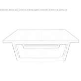 Square coffee table made of solid wood Alatri