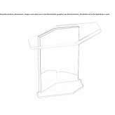 Hexagonal glass side table Acworth