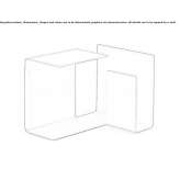 Rectangular side table made of steel Lukh
