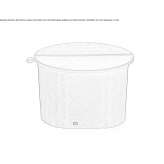 Folding round felt coffee table Kadom