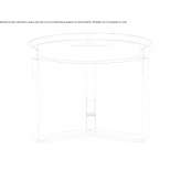 Round coffee table made of glass and steel Pomarolo