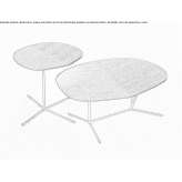 Coffee table made of steel and wood Dorpen