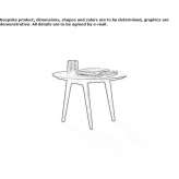 A low, wooden coffee table Hort