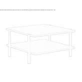 Square coffee table made of MDF Mission