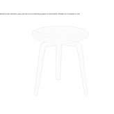 Round wooden coffee table Pomarolo