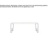 Low rectangular coffee table made of oak wood Almonte
