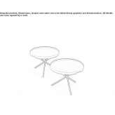 Round coffee table with tray Macari