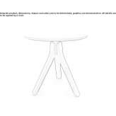 Okrągły, wielowarstwowy stolik kawowy z drewna Baone