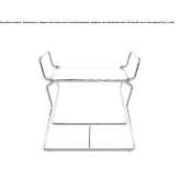 Square steel coffee table Conop
