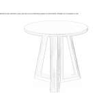 Round coffee table made of wood and glass Svitavy
