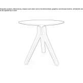 Round coffee table made of HPL Baone